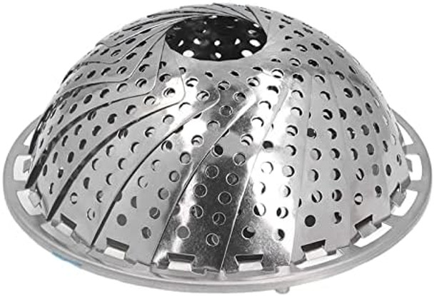 Steaming Plate Detachable Handle DesignRetractable Stainless Steel Corrosion Resistant Food Steaming Tray For Veggie Fish Seafood Cooking Expandable To Fit Various Size Pot