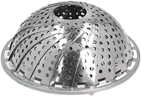 Steaming Plate Detachable Handle DesignRetractable Stainless Steel Corrosion Resistant Food Steaming Tray For Veggie Fish Seafood Cooking Expandable To Fit Various Size Pot