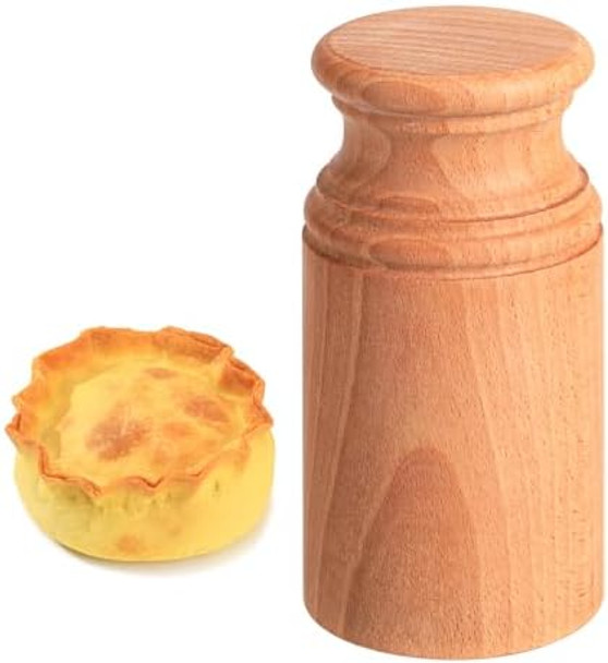 Wooden Pie Dolly Mould - Primitive Kitchen Tool For Pie Making