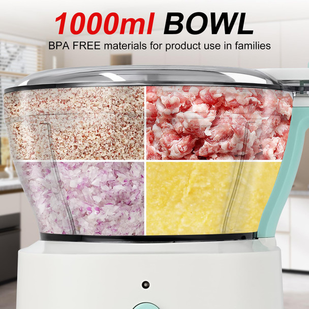 Food Processor Electric Food Chopper Vegetable Chopper Slicer Chopp Slice Mince Grind And Puree Onion Chopper Kitchen Vegetable Slicer Dicer Cutter For Baby Food  and Family Use