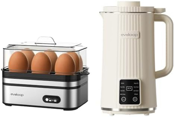 Rapid Egg Cooker With 40Oz Automatic Nut Milk Maker Rapid Egg Cooker With 40Oz Automatic Nut Milk Maker