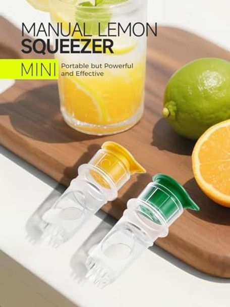 Lemon Squeezer Screw-Top 4Pcs Manual Juicer With Filter Portable Citrus Juicer For Lemon/Lime/Orange Food Grade Lime Squeezer Bpa-Free Easy To Clean & Carry Ideal For Cocktails Cooking Bbq