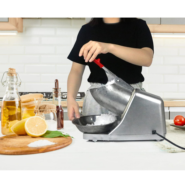 Electric Ice ShaverShaved Ice Machine Strong Powerful For Home and Commercial UseSteel Ice Crusher With Dual Blades and LipsHigher Ice Outlet For PlateBowl and Cup300W/2200Rpm/220Lbs/Hrs. Electric Ice ShaverShaved Ice Machine Strong Powerful For Home and Commercial UseSteel Ice Crusher With Dual Blades and LipsHigher Ice Outlet For PlateBowl and Cup300W/2200Rpm/220Lbs/Hrs.