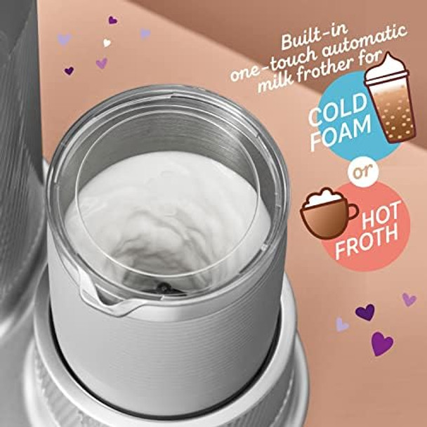 Mr. Coffee 4-In-1 Latte Lux Iced Hot Coffee Maker With Built-In Milk Frother Single-Serve 22 Ounces