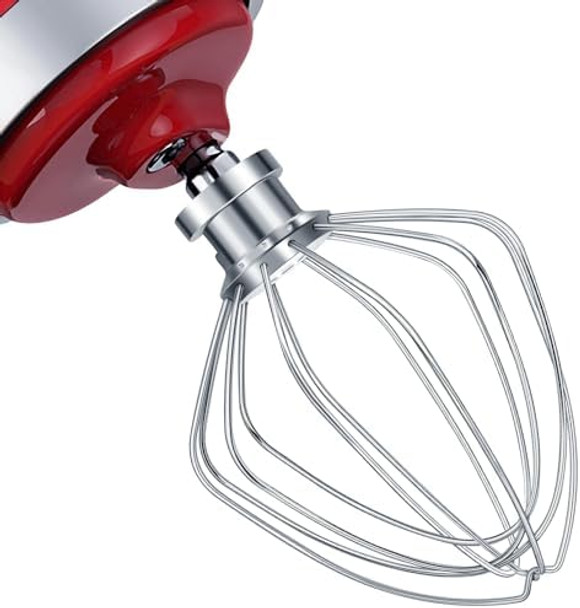 K45Ww Stainless Steel Wire Whip Attachments For Kitchenaid4.5-5 Quart Tilt-Head Stand Mixer AccessoryEgg Cream StirrerFlour Cake Balloon Whisk(K45 Ksm75/85/95/100/150/165/175/180/195)