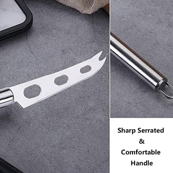 10-Inch Cheese Knife - Cuts Soft & Semi Hard Types Perfect For Slicing Butter Pizza And Fruit - Kitchen Baking Tools Supplies