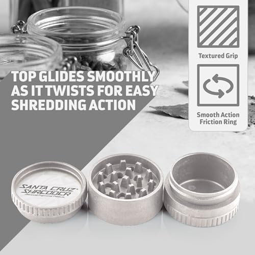 Santa Cruz Shredder Herb And Spice Grinder Made In Usa (White)