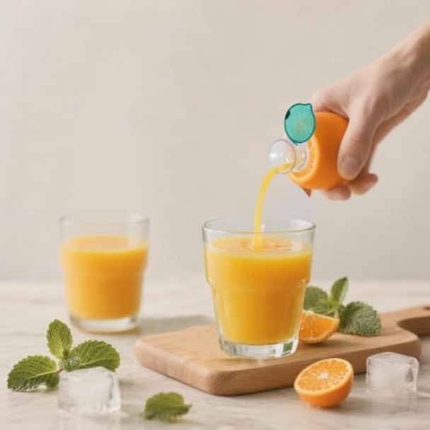 Lemon Squeezer Screw Top Lemon Squeezer Durable Portable Lemon Compact Juice Extractor Citrus Press With Lid Squeeze Lime For Cocktails Drinks (2Pcs)