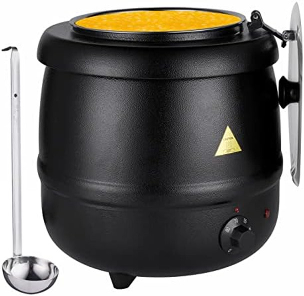 Food Soup Kettle Warmer With Ladle Countertop Cheese Warmer Catering Soup Warmer Commercial For Buffet Food Warmer Party