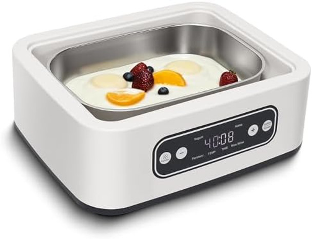 1.7-Quart Yogurt Maker With Adjust Temp(21°C-48°C/70°F-118°F) & Time(1-99H)304 Steel Inner PotPp Lid Bpa-Free Celsius IncrementReal-Time Countdown Led Display 1.7-Quart Yogurt Maker With Adjust Temp(21°C-48°C/70°F-118°F) & Time(1-99H)304 Steel Inner PotPp Lid Bpa-Free Celsius IncrementReal-Time Countdown Led Display