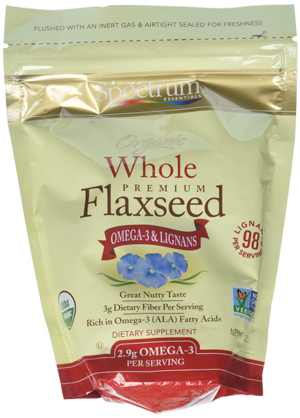 Spectrum Essentials Organic Whole Premium Flaxseed Bag