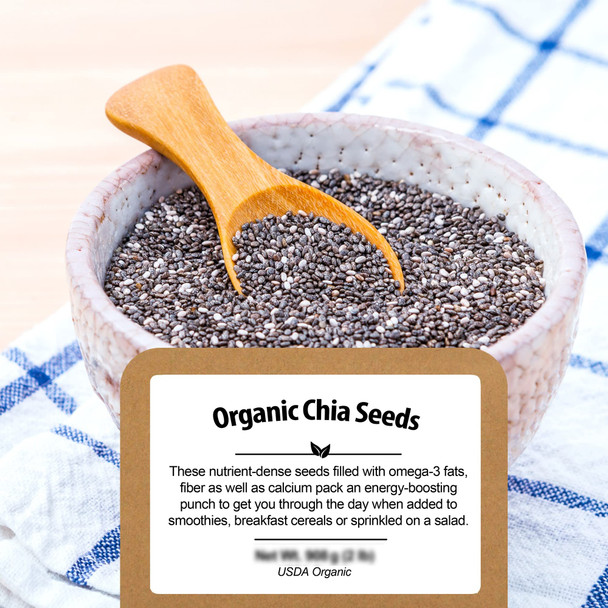 Be Still Farms Black Chia Seeds Organic 30 oz Chia Seeds Non GMO Certified USA - Ideal to Ground or Add to Smoothies Pudding, Bars - High in Protein and Fiber Superfood  Vegan  Gluten Free