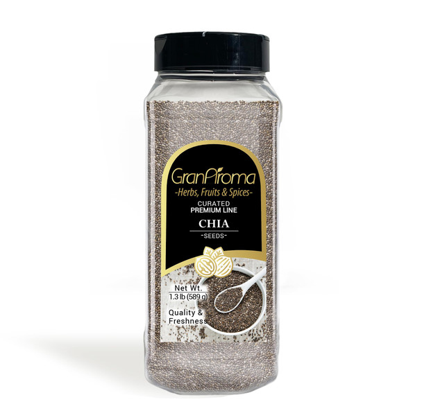 GranAroma Chia Seeds 1.3 lb  Garnish and  Additive Versatile Seeds Slightly Nutty
