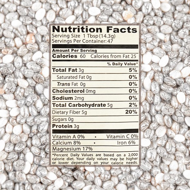 Golden Crown Organic Chia Seeds  24 Oz 1.5 Lb with Omega-3 Non-GMO Gluten Free  Nutrient-Packed Superfood Gluten-Free Raw White Chia Seeds and Vegan Protein