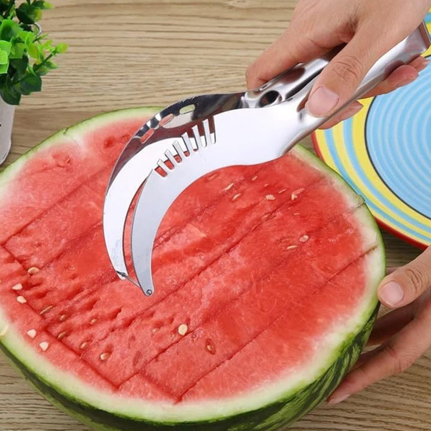 Prestigeum Stainless Steel Watermelon Cantaloupe Slicer Knife Corer Fruit Vegetable Kitchen Tool Multicolor | TradeX Enterprises Product |