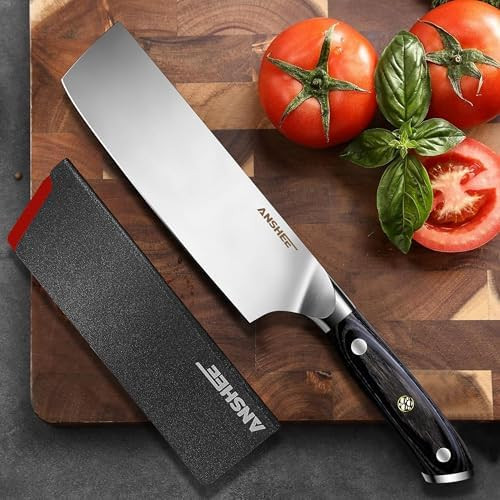 7 Inch Nakiri Cleaver Knife And 6 Inch Boning Knife Set With Sheath