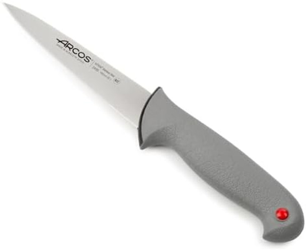 Arcos Sole Knife/Fish Knife 7 Inch Nitrum Stainless Steel And 190 Mm Blade. Designed For Handling And Preparing Fish. Ergonomic Polyoxymethylene Pom Rosewood Handle. Series Colour Prof. Color Black