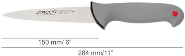 Arcos Sole Knife/Fish Knife 7 Inch Nitrum Stainless Steel And 190 Mm Blade. Designed For Handling And Preparing Fish. Ergonomic Polyoxymethylene Pom Rosewood Handle. Series Colour Prof. Color Black