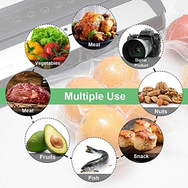 (Total 200Feet) 8X50 Rolls 4 Pack Vacuum Sealer Food Bags Rolls With Bpa Heavy DutyGreat For Vac Storage Or Sous Vide Cooking