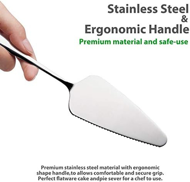Cake Cutting For WeddingStainless Steel Pie Server Spatula Cake Cutter With Serrated Edge Pie Server Cake Pizza Cutter Cheese Pie For Birthday Anniversary Christmas-9-Inch