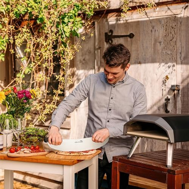 Pizza Cutter Knife 20" W/Non-Slip Handle Professional Commercial Sharp Pizza Rocker High Carbon Large Pie Bread Slicer Premium Pizza Oven Accessories