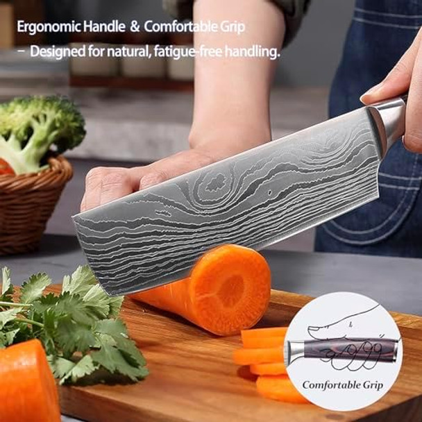 8" Chef Knife Razor-Sharp For Meat & Veggies High-Carbon Stainless Steel Kitchen Knife With Ergonomic Handle Multipurpose Asian Chef'S Knife For Home & Kitchen 8" Chef Knife Razor-Sharp For Meat & Veggies High-Carbon Stainless Steel Kitchen Knife With Ergonomic Handle Multipurpose Asian Chef'S Knife For Home & Kitchen