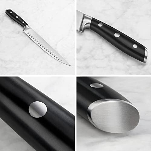 Cangshan Alps Series 502803 German Steel Forged 2-Piece Carving Set With Sheaths Black