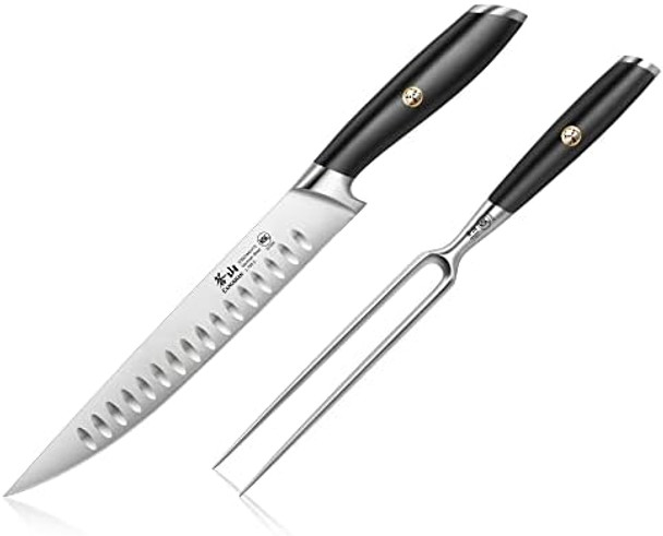 Cangshan L Series 2-Piece Carving Set Forged German Steel Black 1026955