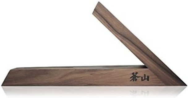 Cangshan 1021240 Tai Triangle Walnut Wood Knife Block Two Slots