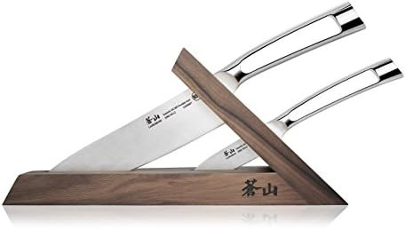 Cangshan 1021240 Tai Triangle Walnut Wood Knife Block Two Slots