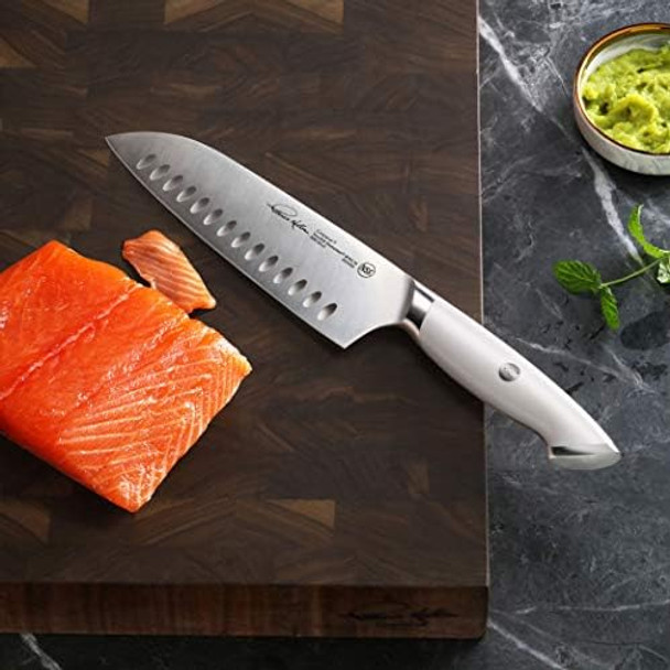 Cangshan Thomas Keller Signature Collection Swedish Powder Steel Forged 7-Inch Santoku Knife White