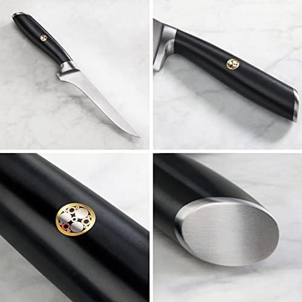 Cangshan Kita Series 5-Inch Santoku Knife With Sheath High Carbon X-7 Damascus Steel 503886