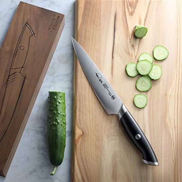 Cangshan Thomas Keller Signature Collection Swedish Powder Steel Forged 7-Inch Utility Knife Black