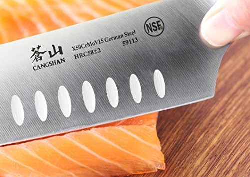 Cangshan N Series 59113 German Steel Forged Santoku Knife 7-Inch