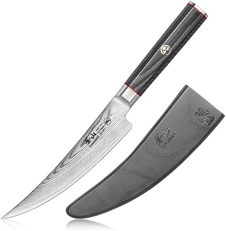 Cangshan Yari Series 6-Inch Boning Knife With Sheath X-7 Damascus Steel 501257