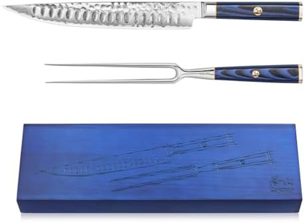 Cangshan Kita Series 2-Piece Carving Set With Ash Wood Box High Carbon X-7 Damascus Steel 501516 (2Pc)