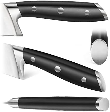 Cangshan Alps Series 502742 German Steel Forged 7-Inch Santoku Knife With Sheath Black