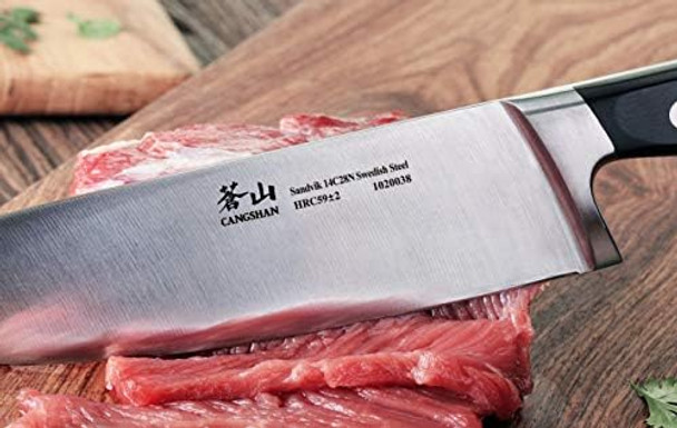 Cangshan Tv2 Series 1020038 14C28N Swedish Steel Forged Chef Knife 8-Inch