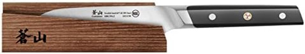 Cangshan Tc Series 1021165 Swedish 14C28N Steel Forged 5-Inch Santoku Knife And Wood Sheath Set