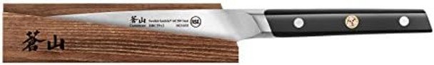 Cangshan Tc Series 1021042 Swedish 14C28N Steel Forged 5-Inch Utility Knife And Wood Sheath Set
