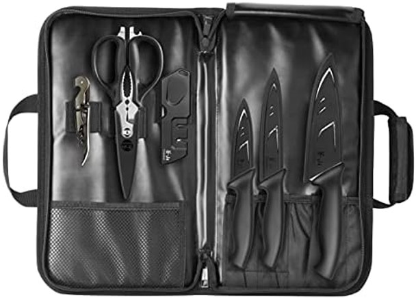 Cangshan Horizon Series 1026689 Swedish 14C28N Steel 7-Piece Travel Knife Bag Set