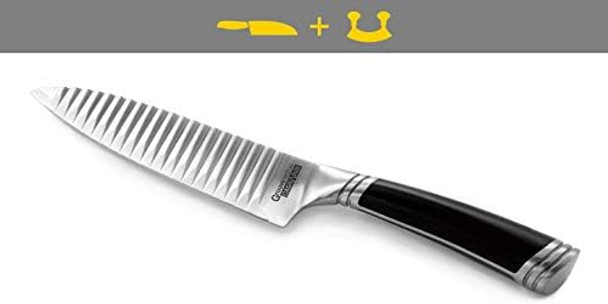 Casaware Groovetech 2-Piece Knife Set (6-Inch Chef And 8-Inch All Purpose Knife) Casaware Groovetech 2-Piece Knife Set (6-Inch Chef And 8-Inch All Purpose Knife)