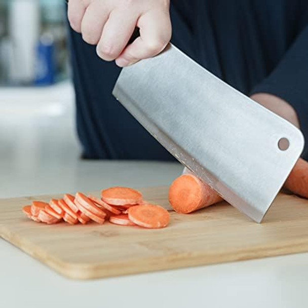 Chef Craft: Select Meat Cleaver 7 Inch Blade 12 Inches In Length Stainless Steel/Black Chef Craft: Select Meat Cleaver 7 Inch Blade 12 Inches In Length Stainless Steel/Black