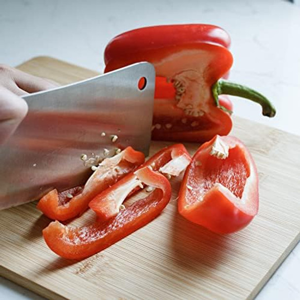 Chef Craft: Select Meat Cleaver 7 Inch Blade 12 Inches In Length Stainless Steel/Black Chef Craft: Select Meat Cleaver 7 Inch Blade 12 Inches In Length Stainless Steel/Black