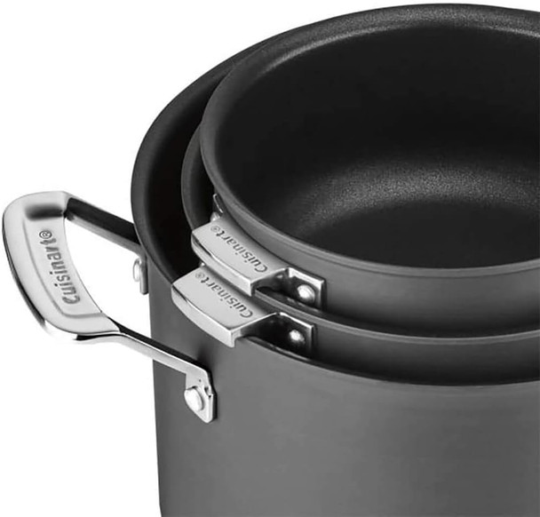 Cuisinart N61-11 Nonstick Hard-Anodized Nesting Cookware Set 11 Piece Black Cuisinart N61-11 Nonstick Hard-Anodized Nesting Cookware Set 11 Piece Black
