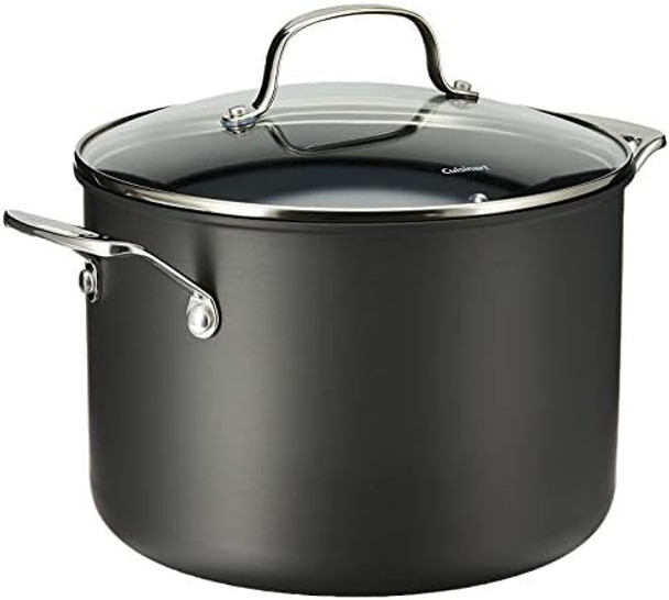 Cuisinart Chef'S Classic Nonstick Hard-Anodized 8-Quart Stockpot With LidBlack Cuisinart Chef'S Classic Nonstick Hard-Anodized 8-Quart Stockpot With LidBlack
