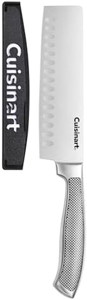 Cuisinart 7" Stainless Steel Nakiri Knife And Blade Guard Graphix Collection