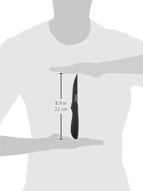 Cuisinart C55-6Pcsbk Advantage Color Collection 6-Piece Ceramic Coated Steak Knife Set Black