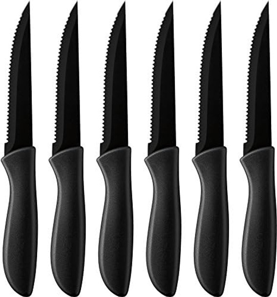 Cuisinart C55-6Pcsbk Advantage Color Collection 6-Piece Ceramic Coated Steak Knife Set Black Cuisinart C55-6Pcsbk Advantage Color Collection 6-Piece Ceramic Coated Steak Knife Set Black