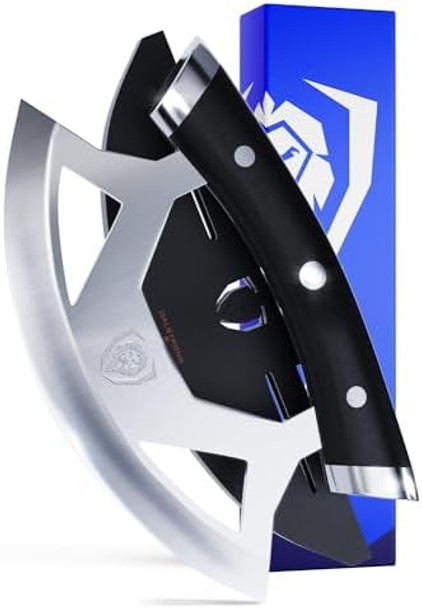 Dalstrong Ulu Knife - 7 Inch - Rocking Mincing Slicing Meat & Herb Knife - Gladiator Series Elite - High-Carbon 5Cr15Mov Steel - Razor Sharp Kitchen Knife - G10 Handle - Chef Knife